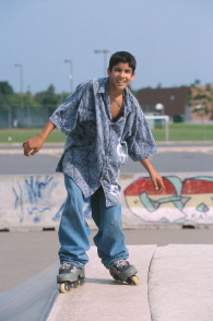 boy with skates